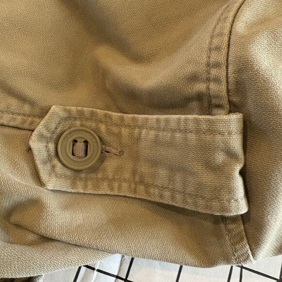 Vintage Old Navy Chore Coat Jacket Mens Lrg Work Canvas Utility Pockets Tan Y2K - Picture 7 of 16